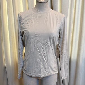 lululemon athletica XL NWT Nulu ivory Long-Sleeve Performance Tee